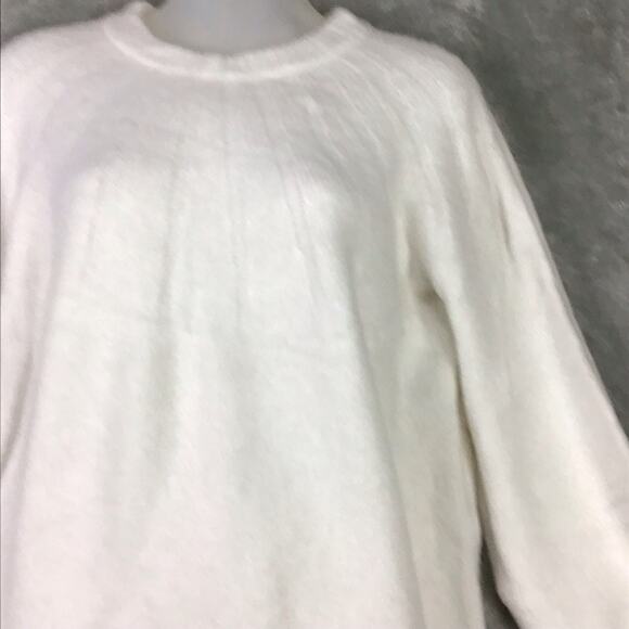 Caslon Women’s Cream Rib Yoke Pullover Sweater Long Sleeve Size Medium NWT - Picture 4 of 14